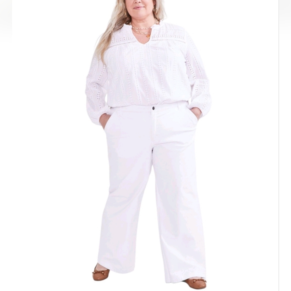 Style & Co Pants Womens Plus Size High Rise Wide Leg Casual Trouser NWT